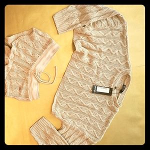 Nasty Gal cable knit sweater and short set